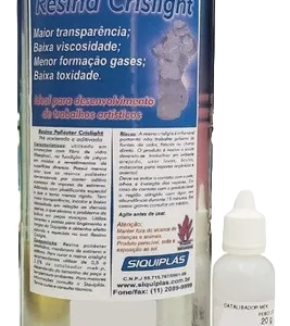 Resina Poliéster Cristal - 1 kg com Catalisador