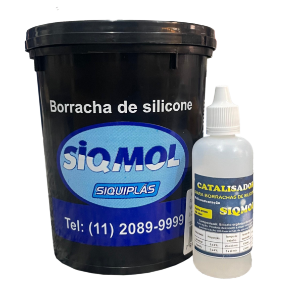 Borracha de Silicone - Alta Performance - Importada - Siqmol 8000 - 1Kg