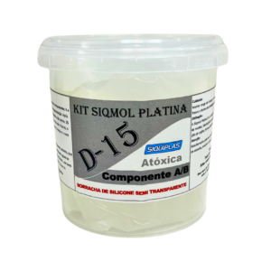 Borracha de silicone – Siqmol Platina D-15 - Semi Transparente – 1kg